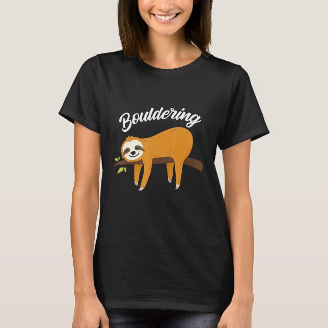 Boulder Fun Sloth Klettersteig Klettersteig T-Shirt (Vorderseite)
