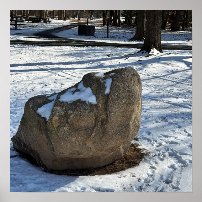 Boulder in Snow Poster (Vorne)