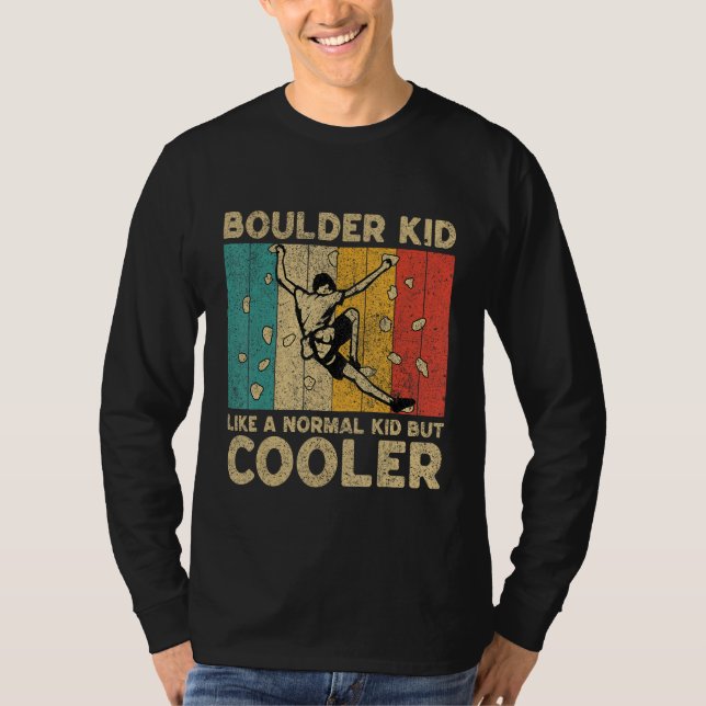 Boulder Kid Funny Rock Climbing Bouldering Kids T-Shirt (Vorderseite)