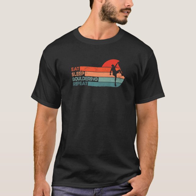 Boulder Mountaineer Rock Mountain Climber 1 T-Shirt (Vorderseite)