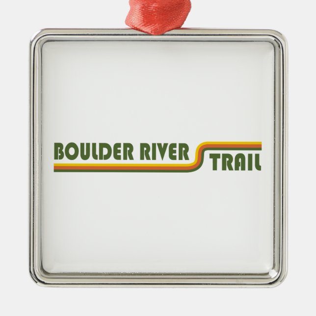 Boulder River Trail Washington Ornament Aus Metall (Vorne)