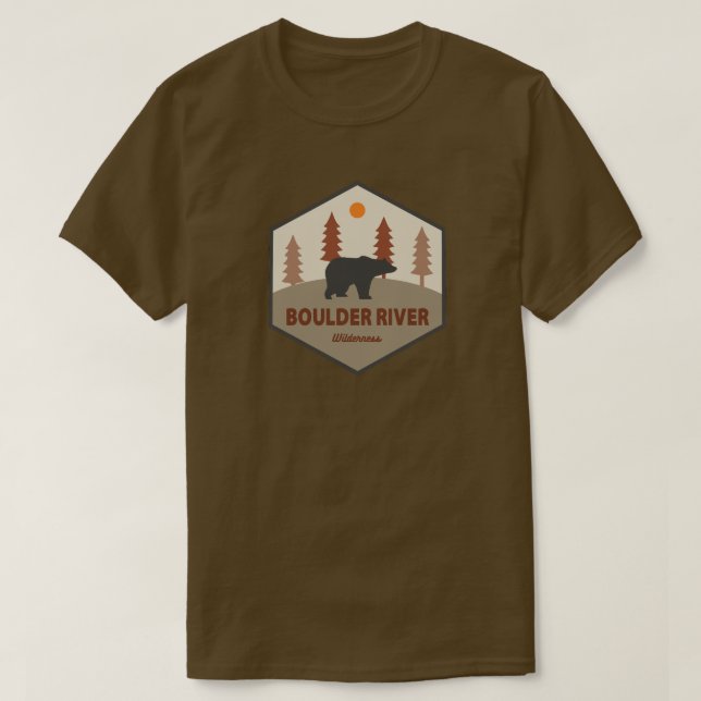 Boulder River Wilderness Washington Bear T-Shirt (Design vorne)