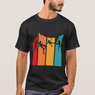 Boulder Sport Hobby Kletterer Retro Klettern T-Shirt