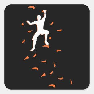 Boulder Sport Kletterwand Quadratischer Aufkleber