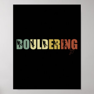 Boulder Sportklettern und Bouldern Poster