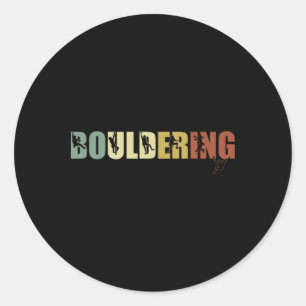 Boulder Sportklettern und Bouldern Runder Aufkleber