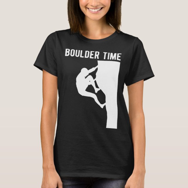 Boulder Time Climber Sport Klettern T-Shirt (Vorderseite)