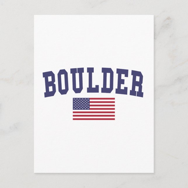 Boulder US-Flagge Postkarte (Vorderseite)
