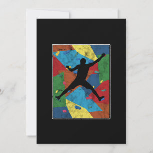 Boulder Vintag Wall Klettern Sportgeschenk Einladung