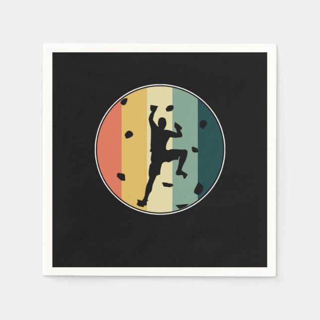 Boulder Vintage Wall Climbing Sports Gift Serviette (Vorderseite)