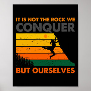 Boulderer Bergsteiger Kletterer Fels  Poster