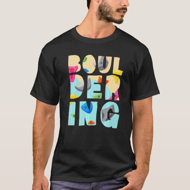 Boulderer Rock Klettersteig Bouldering T-Shirt (Vorderseite)