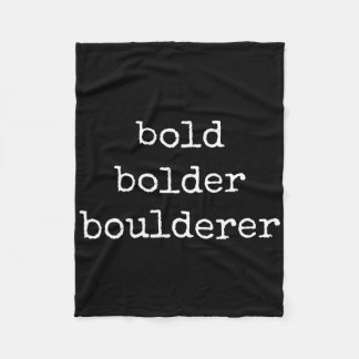 Bouldering Bold Bolder Boulderer  Fleecedecke