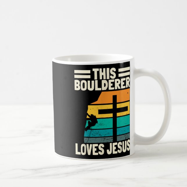 Bouldering Christians Climber Boulderer Artificial Kaffeetasse (Rechts)