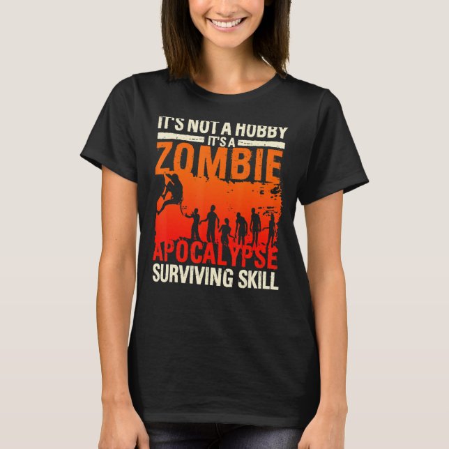 Bouldering Climber Boulderer Zombie Apokalypse Cli T-Shirt (Vorderseite)