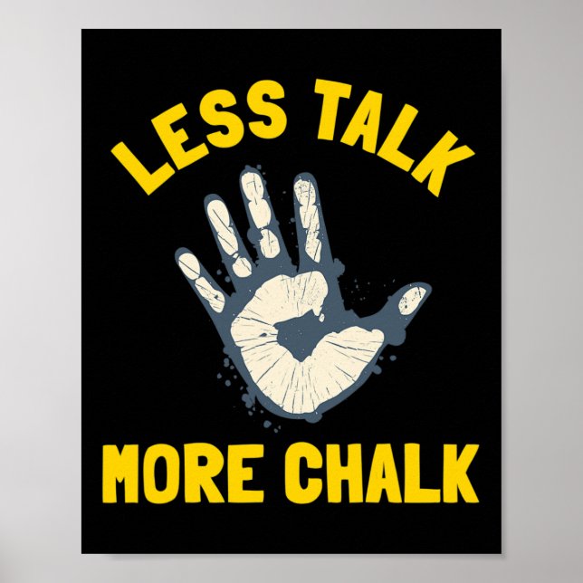 Bouldering Climber Chalk Boulderer Artificial Rock Poster (Vorne)