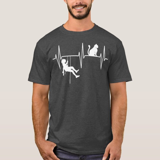 Bouldering  Funny Cat Lover Rock Climbing Free T-Shirt (Vorderseite)