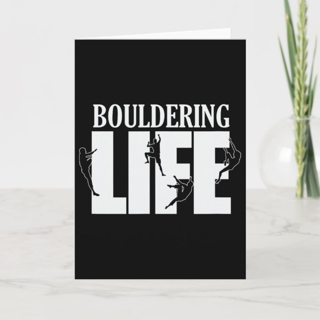 Bouldering Leben Hobby Klettern Sport  Karte (Vorderseite)