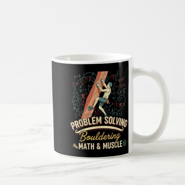 Bouldering-Mathematik &amp; Muskel-Problemlösungs- Kaffeetasse (Rechts)