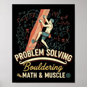 Bouldering-Mathematik & Muskel-Problemlösungs-Klet Poster