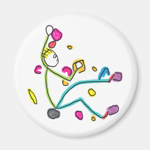 Bouldering Stickman Magnet