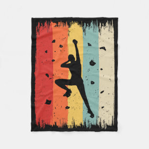Bouldering Vintage Felsenklettern Retro Männer Kle Fleecedecke