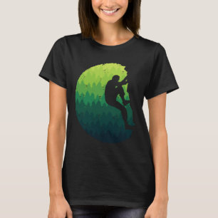 Boulderingkletterer Bäume Männer Jungen Bergklette T-Shirt