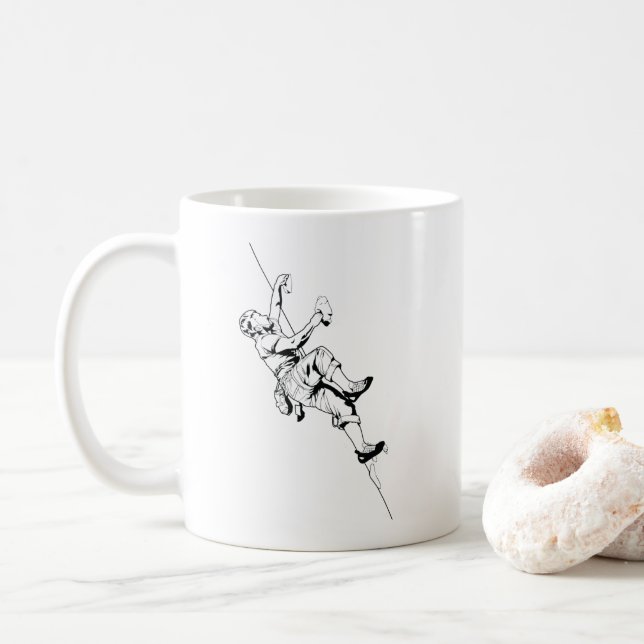 Bouldern Kletternwand Kaffeetasse (Mit Donut)