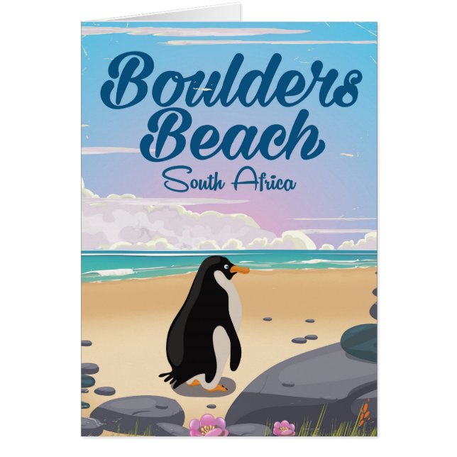 Boulders Beach South African Cartoon Reise poser (Vorne)
