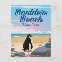 Boulders Beach South African Cartoon Reise poser