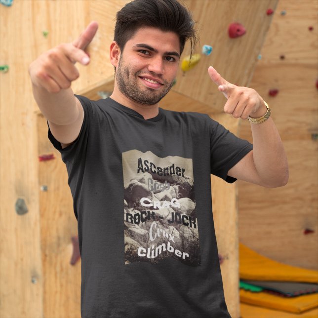Boulders im Graustufenklettern T-Shirt (Von Creator hochgeladen)