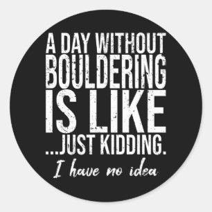 Boulding lustiges Sportgeschenk Runder Aufkleber