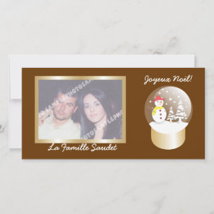 Boule a neige Snow globe cartes Foto Feiertagskarte