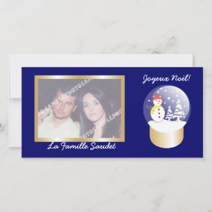 Boule a neige Snow globe cartes photo Feiertagskarte