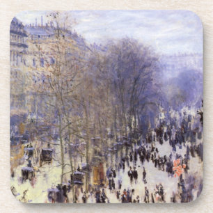 Boulevard des Capucines by Claude Monet, Fine Art Getränkeuntersetzer