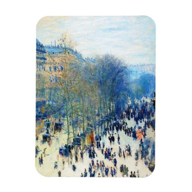 Boulevard des Capucines Claude Monet Kunst, Dichtu Magnet (Vertikal)