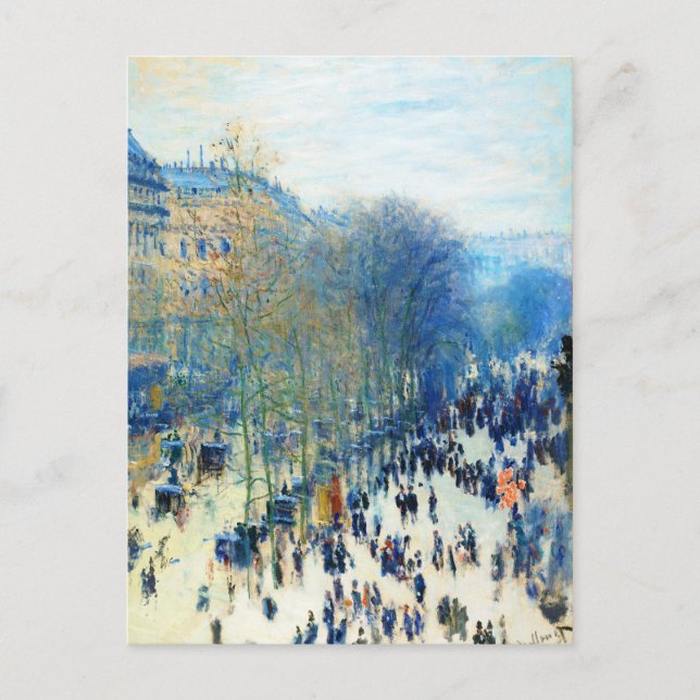Boulevard des Capucines Claude Monet Kunst, Dichtu Postkarte (Vorderseite)