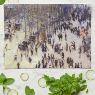 Boulevard des Capucines von Claude Monet, Feine Ku Küchentuch