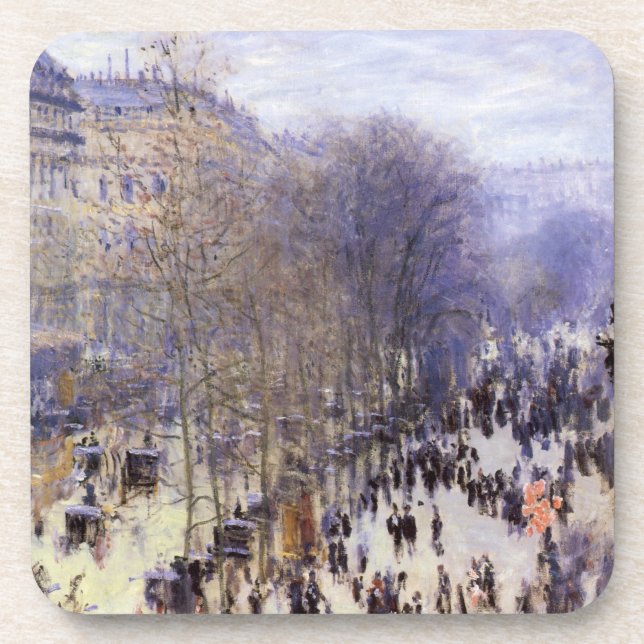 Boulevard des Capucines von Claude Monet Getränkeuntersetzer (Vorderseite)