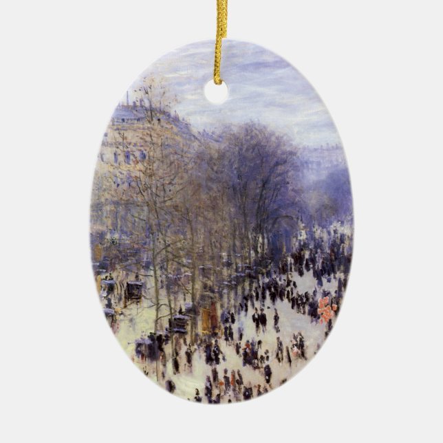Boulevard des Capucines von Claude Monet Keramik Ornament (Vorne)