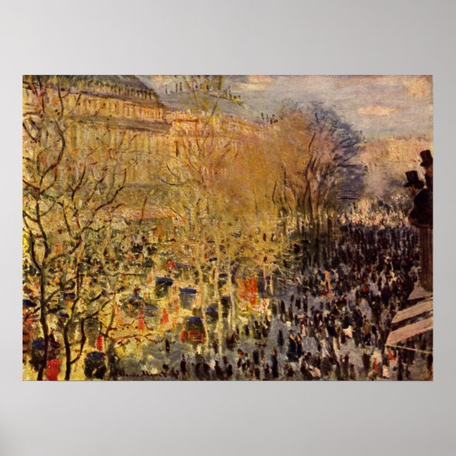 Boulevard des Capucines von Claude Monet Poster (Vorne)