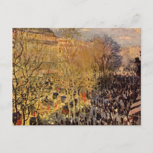 Boulevard des Capucines von Claude Monet Postkarte (Vorderseite)