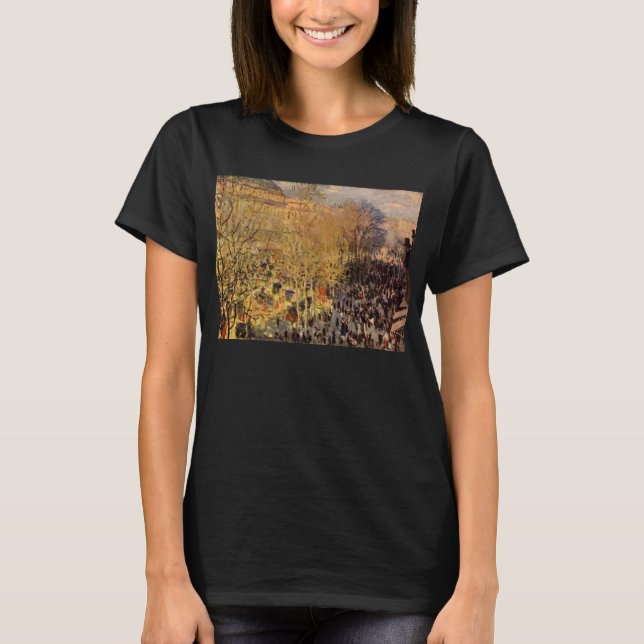 Boulevard des Capucines von Claude Monet T-Shirt (Vorderseite)