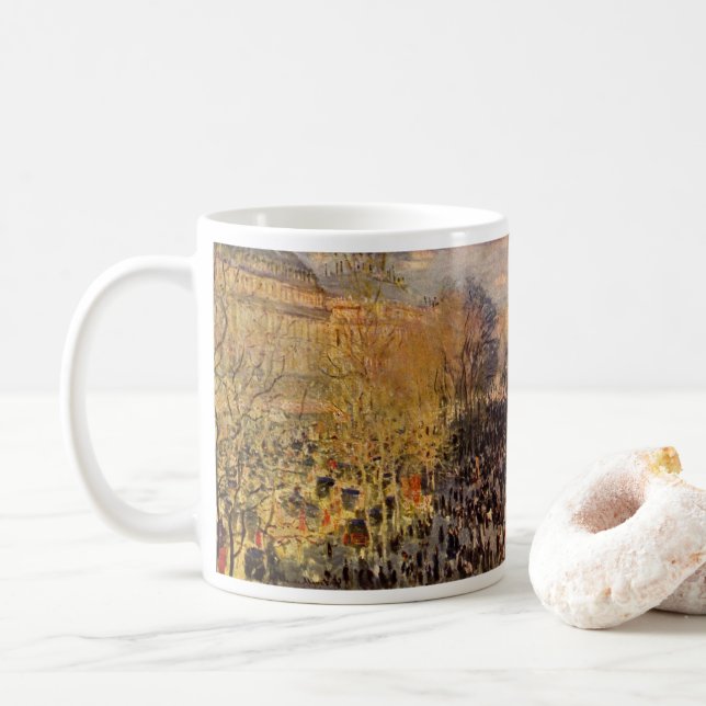 Boulevard des Capucines von Claude Monet Tasse (Mit Donut)