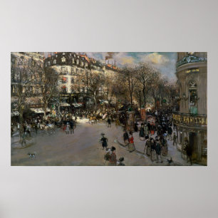 Boulevard des Italiens, c.1900 Poster