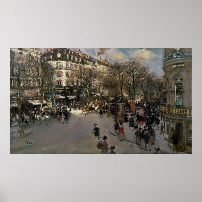Boulevard des Italiens, c.1900 Poster (Vorne)