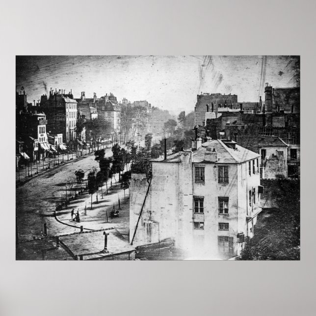 Boulevard du Temple, von Daguerre, historisches Fo Poster (Vorne)