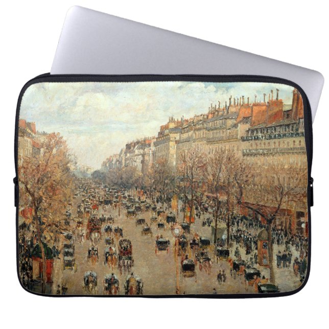 Boulevard Montmartre-Eremitage Camille Pissarro Laptopschutzhülle (Vorderseite)