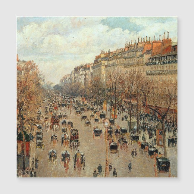 Boulevard Montmartre-Eremitage Camille Pissarro Magnetkarte (Vorderseite)