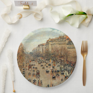 Boulevard Montmartre-Eremitage Camille Pissarro Pappteller